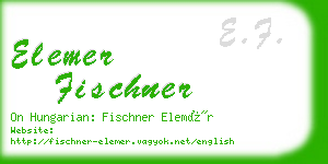 elemer fischner business card